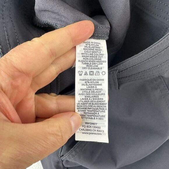 Prana Olivia Shorts Stretch Outdoors Camping Travel Hiking Gray Women's Size 12 - Picture 8 of 9